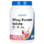 Aislado de proteína de suero de leche, Batido de fresa (907 g (2 lb))