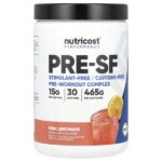 Alto rendimiento, Pre-SF, Complejo preentrenamiento sin estimulantes Limonada rosa (465 g (1 lb))