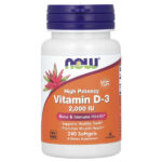 Vitamina D3, Alta potencia, 2000 UI (240 cápsulas blandas)