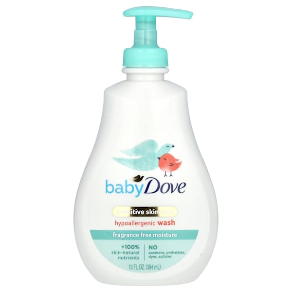Bebé, Cuidado de la piel sensible, Jabón hipoalergénico, Sin fragancia (384 ml (13 oz. Líq.))